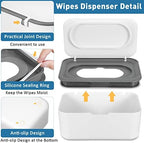 Six piece baby wipe holder set for nursery organization