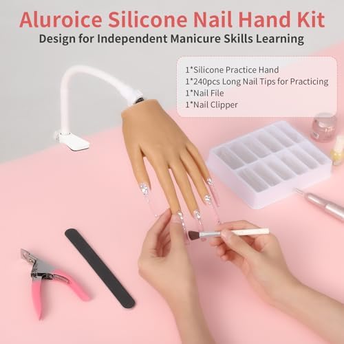 Close up of liquid silicone finger tips for nail application