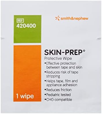 Individual Smith & Nephew Skin-Prep pad packet for medical adhesive protection.