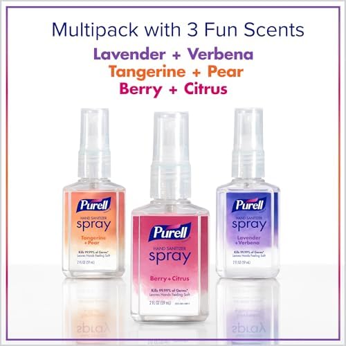 PURELL Hand Sanitizer Spray, Infused with Essential Oils, Scented Variety Pack, 2 fl oz Travel-Size Bottle (Pack of 6) - 2026-04-ECMP - Image 7