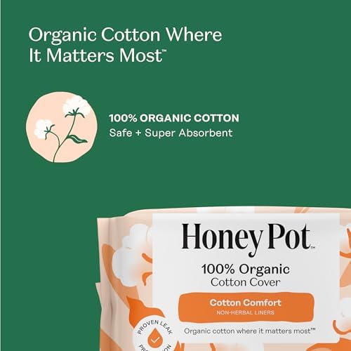 The Honey Pot Company 30 count everyday liners box with non-herbal and unscented labels clearly visible.