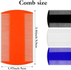 Double sided lice and flea comb in five vibrant colors