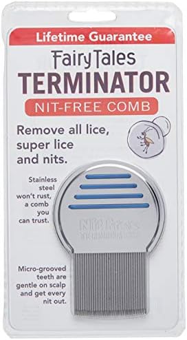 Stainless steel micro-grooved teeth of the Terminator comb for effective louse treatment.