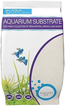 Close up texture of Aqua Natural Sugar White aquarium sand