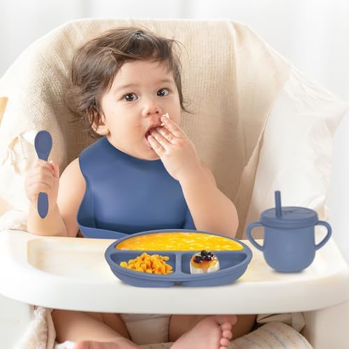Dormlony navy blue feeding set layout