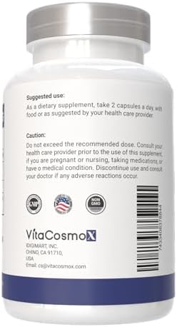 VitaCosmoX citrus bioflavonoid fruit extract supplement bottle side angle
