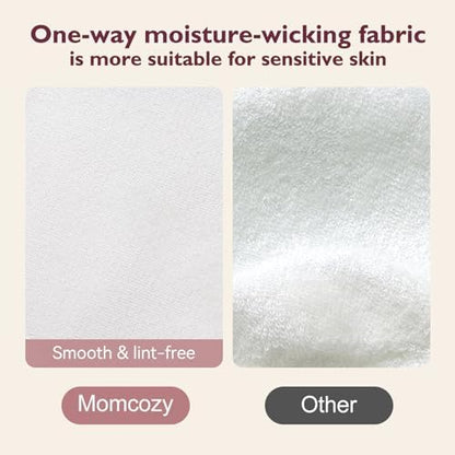 Momcozy nursing pads showing ultra-thin design profile