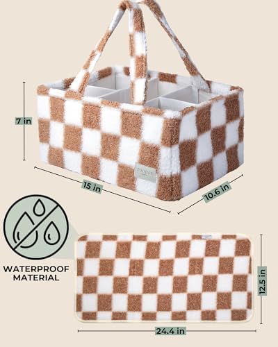 Toodly diaper caddy used for baby essential organization