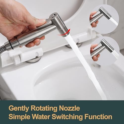 Brushed nickel bathroom health faucet jet spray