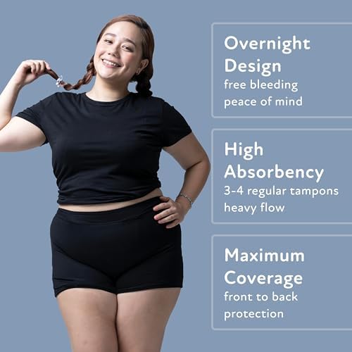 Goat Union Absorbent Sleep Period Boyshorts showing full coverage rear leakproof extension protection