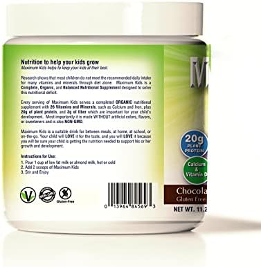 Maximum Slim Kids nutritional powder supplement container