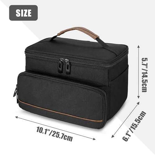CURMIO professional grooming kit bag showing the interior transparent pocket filled with cables