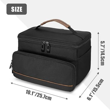 CURMIO professional grooming kit bag showing the interior transparent pocket filled with cables