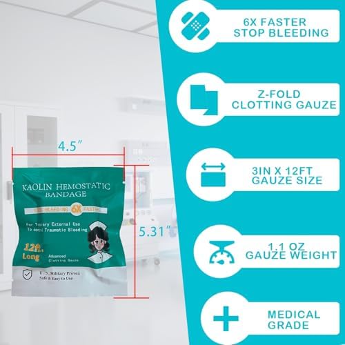 Sapbontchi Z-fold stop the bleed kit medical trauma gauze roll