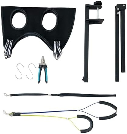 Folded grooming arm kit for storage demonstration