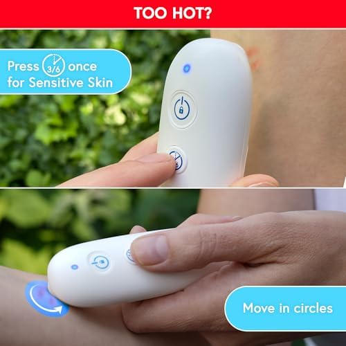 Natural itch relief device utilizing targeted heat therapy technology