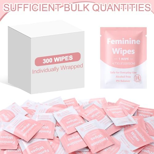 Close up of Dansib travel size feminine wipes showing portable packaging.