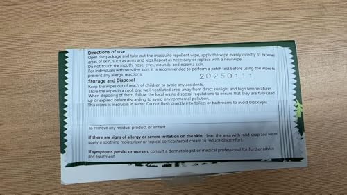DEET free insect and bug repellent wipes travel size packaging details
