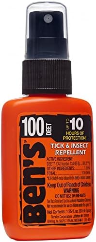 Authentic imported maximum strength bug spray packaging details showing ten hour protection claim