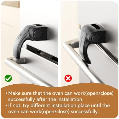 Close up of Eudemon oven safety lock mechanism