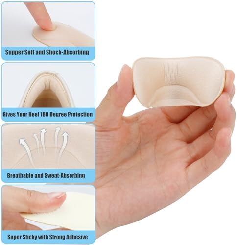 Heel protector liners being applied to the back of a dress shoe