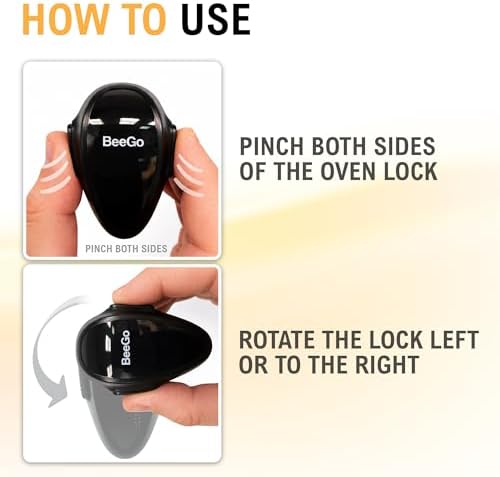 Authentic BeeGo black oven lock for child proofing kitchen