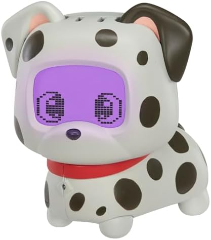Pixel Petz Dalmatian electronic puppy toy packaging showing kids interactive features