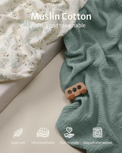 Blissful Diary premium cotton diaper changing table sheets close up on soft fabric texture