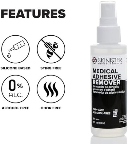 Hypoallergenic adhesive remover for wig glue and medical tape