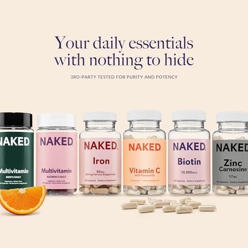 Gluten free and vegan Naked Iron capsules for cellular energy and red blood cell production.