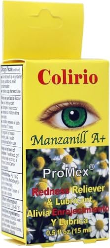 Two pack of zero point five fluid ounce Colirio Manzanilla eye lubricant for pocket convenience.