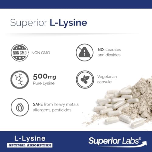Superior Labs L-Lysine 120 capsules packaging