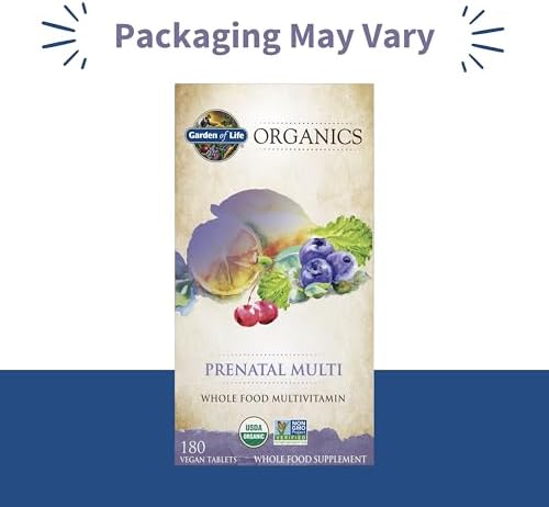 Garden of Life Organics Prenatal with vegan D3 from lichen and organic lemon peel folate