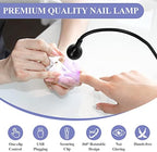 Complete Saviland gooseneck nail lamp package in black