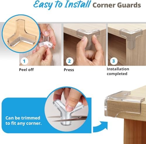 Full kit of baby safety furniture protectors by Komfortology