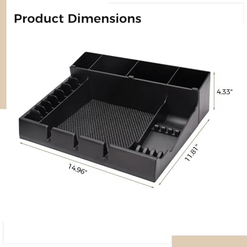 ZIBARBER professional barber workstation tray highlighting the removable black anti slip liner protecting grooming tools.