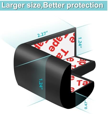 Adhesive side of soft corner guard for furniture safety