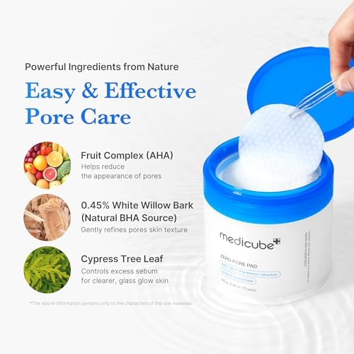 Pre-soaked salicylic acid pads for smoothing uneven skin texture