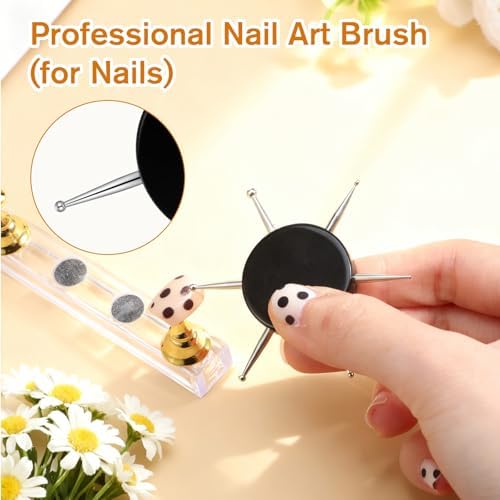 Black ergonomic handle of Honey Joy nail art dotting tool