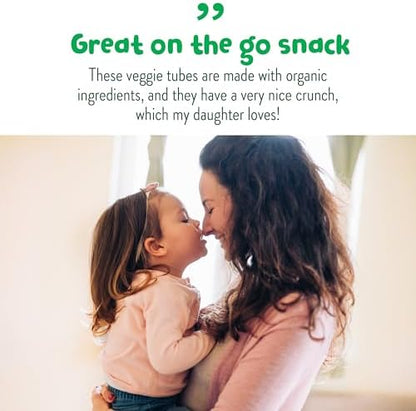 Little Bellies toddler snacks inside the packaging highlighting the crunchy puffed texture