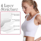 Model demonstrating how to apply the discreet metabolism support sticker to the belly button area