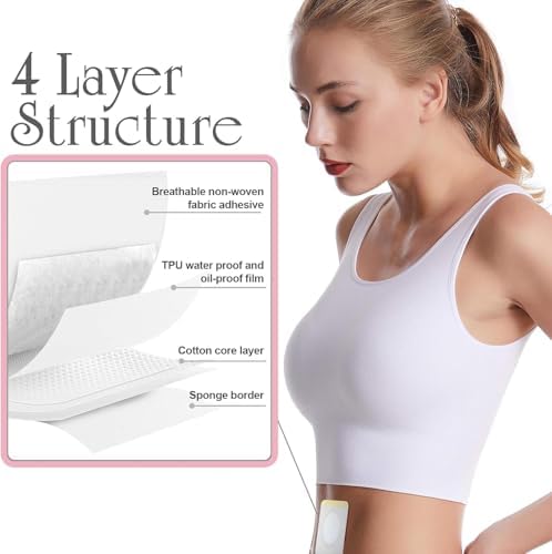 Model demonstrating how to apply the discreet metabolism support sticker to the belly button area