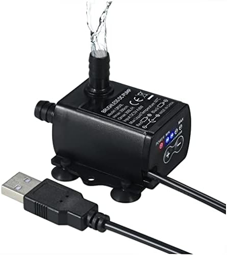 Decdeal water pump USB cable and power interface close up