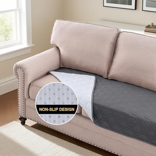 Machine washing demonstration of the durable PrinceDeco grey pet furniture cover.
