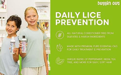 Texture of Buggin Out lice prevention shampoo for kids and adults