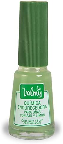 Side by side display of Valmy nail strengthener treatment bottles