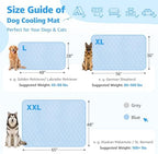 LOOBANI pet mat being placed inside a large dog crate for indoor heat relief