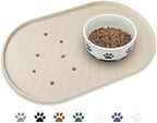 Kpwacd beige silicone dog placemat on floor