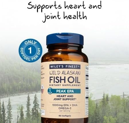 Close up view of the Wild Alaskan fish oil softgel capsules container packaging