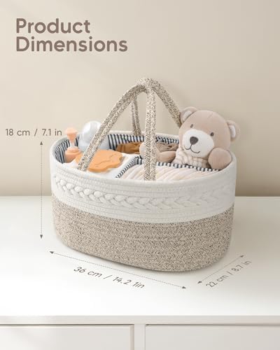 Maliton baby nursery organizer with diapers and wipes